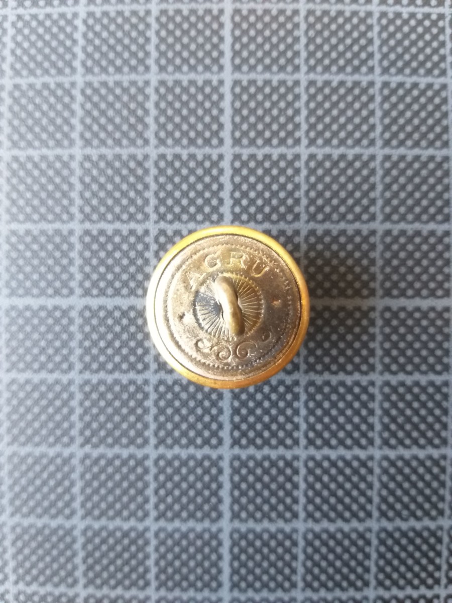 Uniformknopf Ord. 1898 für Offiziere, 20 mm, Gold, AGRU, Variante 2 – Bild 2