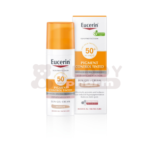 EUCERIN Pigment Control Tinted Face Sun Gel-Creme LSF 50+ Mittel 50 ml