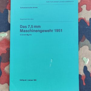 Reglement 53.122 d, Das 7,5 mm Maschinengewehr 1951 (7,5 mm Mg 51), 1981