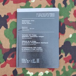 Reglement 58.18 dfi, Verhalten der Truppe gegenüber elektrischen Anlagen (Starkstrombefehl), 1979