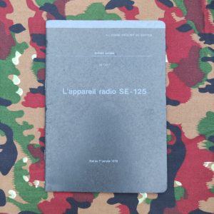 Règlement 58.132 f, L’appareil radio SE-125, 1978
