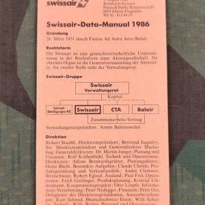 Swissair-Data-Manual 1986