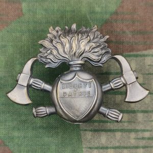 Emblem Feuerwehr für Stahlhelm, Kanton Waadt, Variante 2