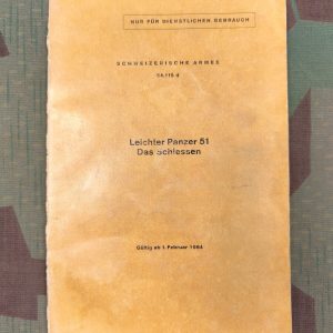 Reglement 54.115 d, Leichter Panzer 51 Das Schiessen, 1964