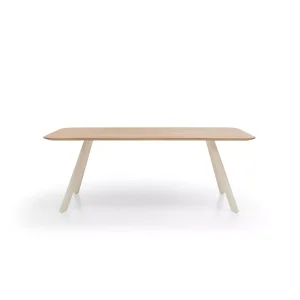 Musterring JustB! SP150 Esstisch eckig mit Platte aus Eiche und Gestell in Seidengrau, in 3 Größen