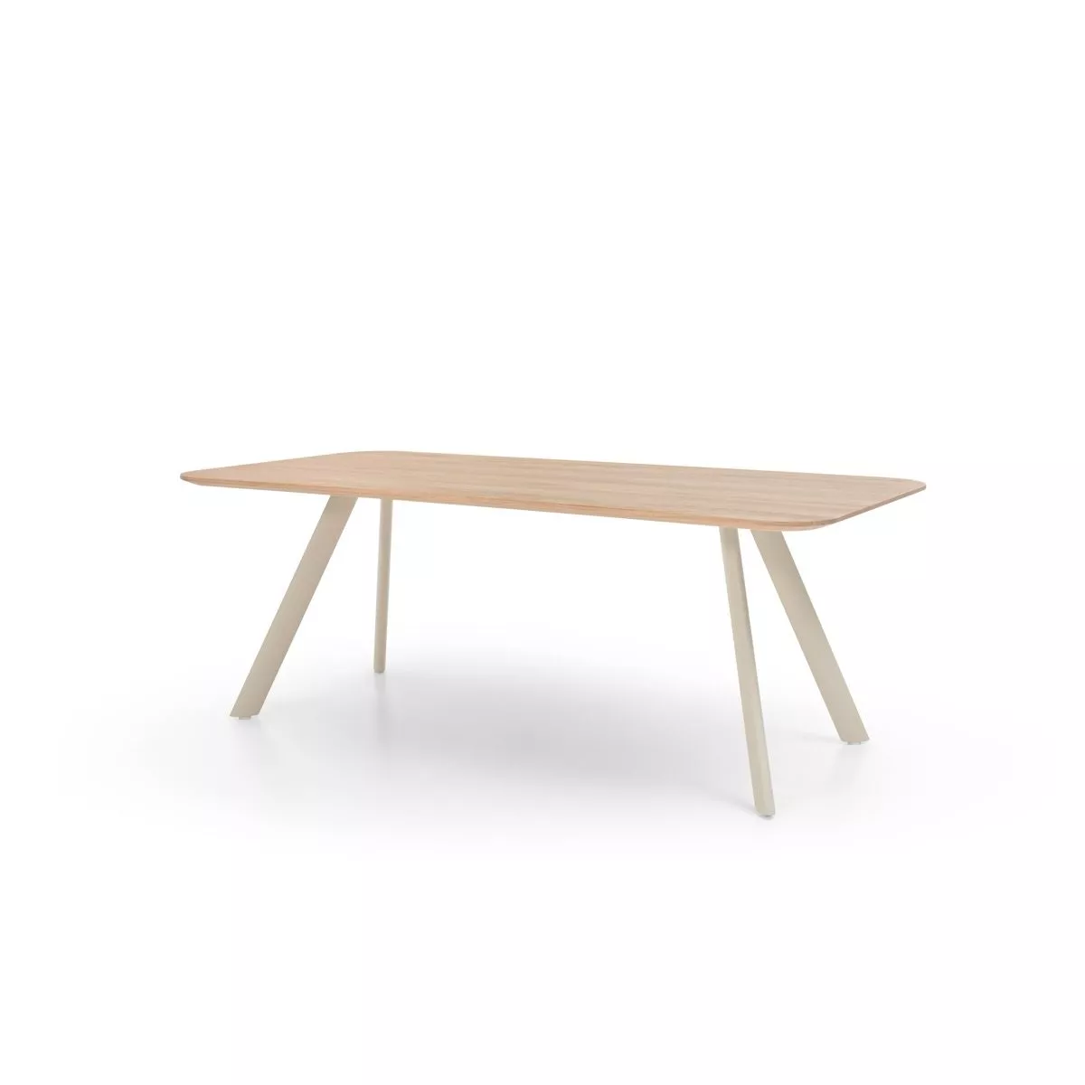 Musterring JustB! SP150 Esstisch eckig mit Platte aus Eiche und Gestell in Seidengrau, in 3 Größen – Bild 2