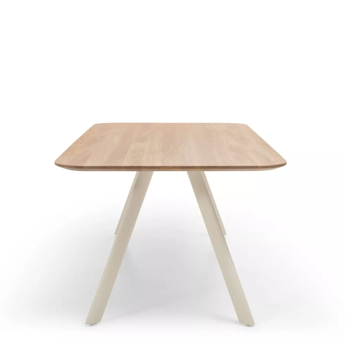 Musterring JustB! SP150 Esstisch eckig mit Platte aus Eiche und Gestell in Seidengrau, in 3 Größen – Bild 3