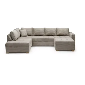 Trendstore Josy Wohnlandschaft in Cord inkl. Schlaffunktion und Bettkasten