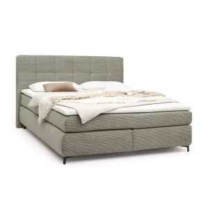 Trendstore Jale Mix Boxspringbett in Cord, inkl. 2 Matratzen und Topper