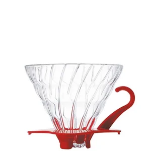 Hario V60 Hand-Kaffeefilter 02 aus Glas Rot