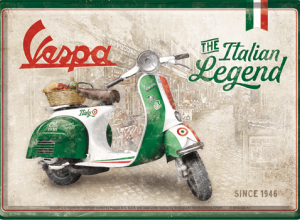 Blechpostkarte – Vespa Italian Legend