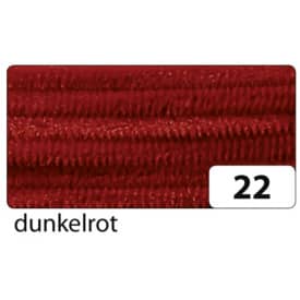 Chenilledraht dunkelrot 8mm 50cm 10 Stück FOLIA 77822