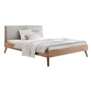 Hasena Simone Massivholzbett mit gepolstertem Kopfteil