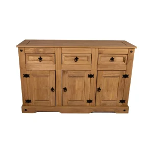 Liadomo Arizona Sideboard aus Kiefernholz im Mexican Style mit 3 Türen und 3 Schubladen