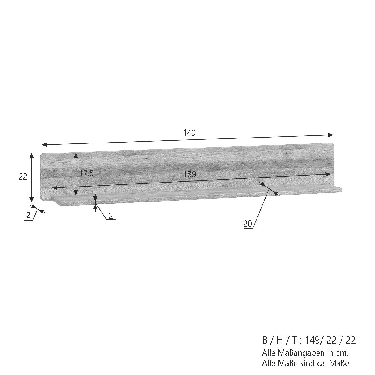 Liadomo Genua Wandboard aus Wildeiche – Bild 6