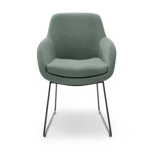 Musterring Tavia Schalensessel in Leder oder Textilgewebe mit Schlittengestell aus Eisen