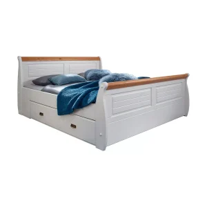 Trendstore Gaius Doppelbett aus Kiefer massiv inkl. Bettkasten