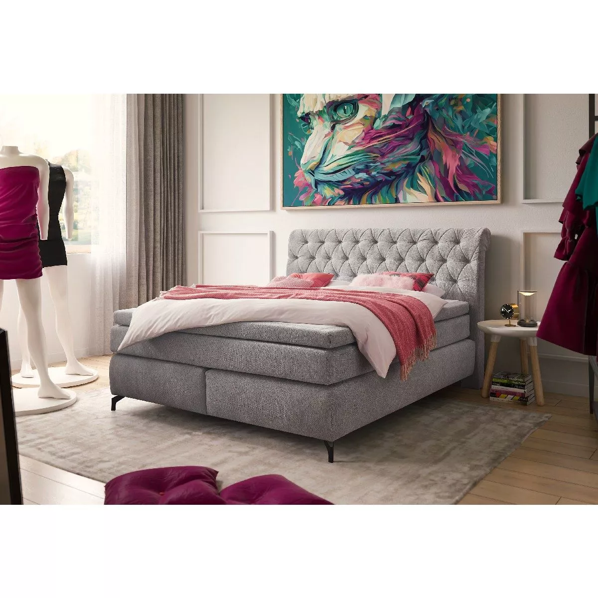 Trendstore Jolin Boxspringbett inkl. 7 Zonen-Taschenfederkern-Matratze H3/H4 – Bild 5