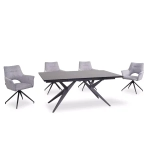 Trendstore Michela & Maleen Essgruppe 5-tlg. mit 4 Armlehnstühlen