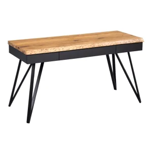 Trendstore Meira Schreibtisch mit massiver Tischplatte in Wildeiche