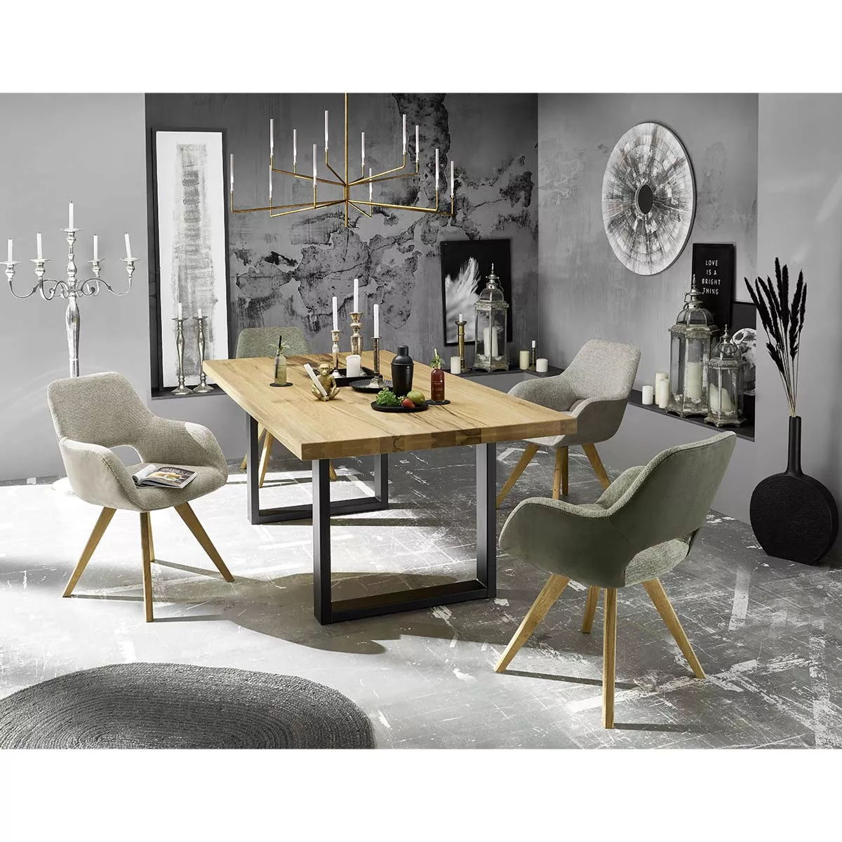 Trendstore Sitting Easy Esstisch mit U-Gestell – Bild 3