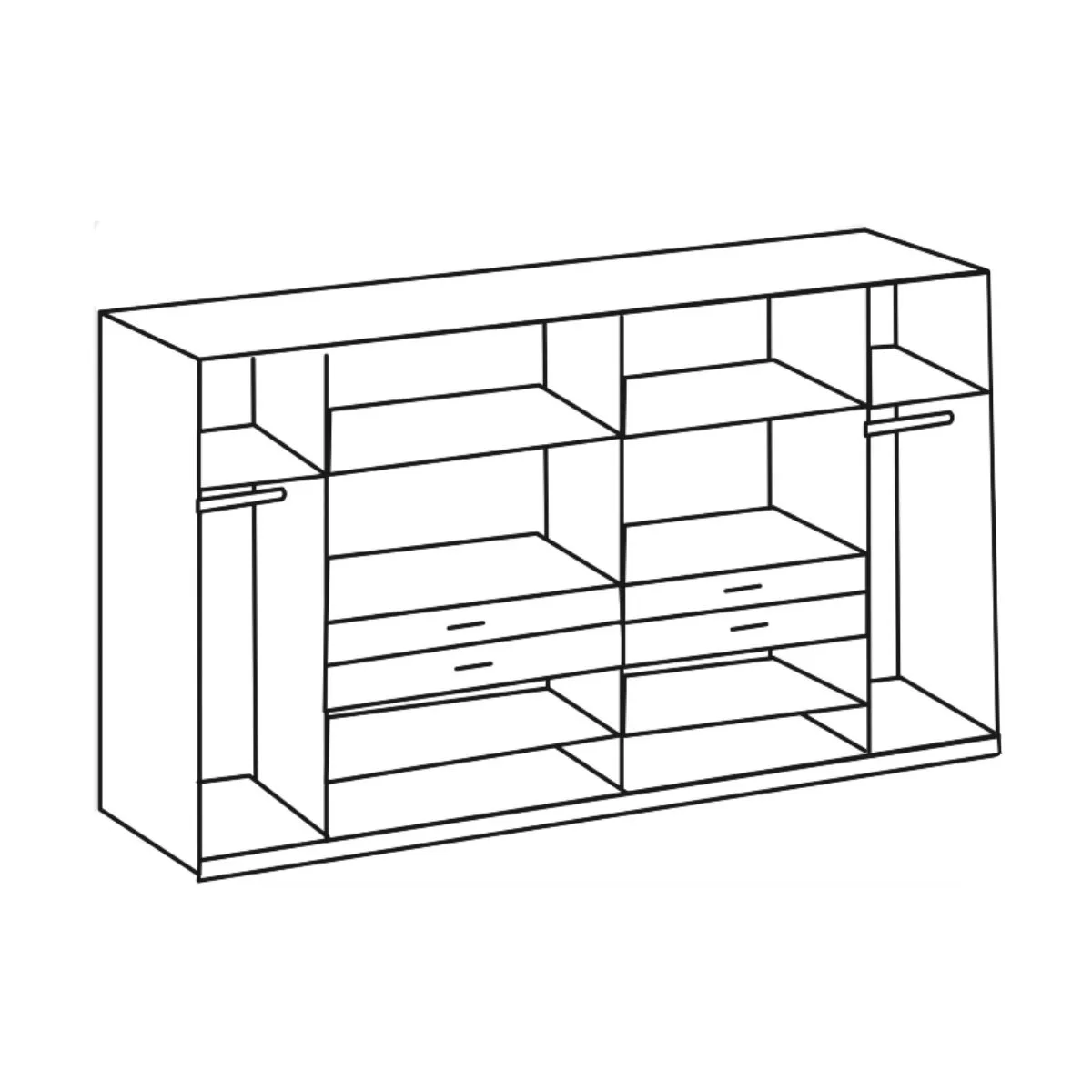 Wimex Denver Drehtürenschrank 10-türig mit Spiegel – Bild 5