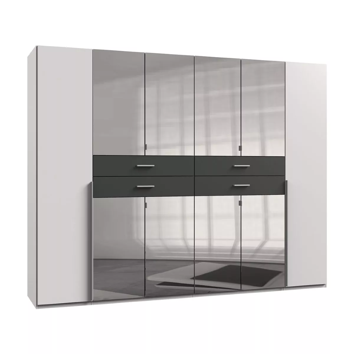 Wimex Denver Drehtürenschrank 10-türig mit Spiegel – Bild 3