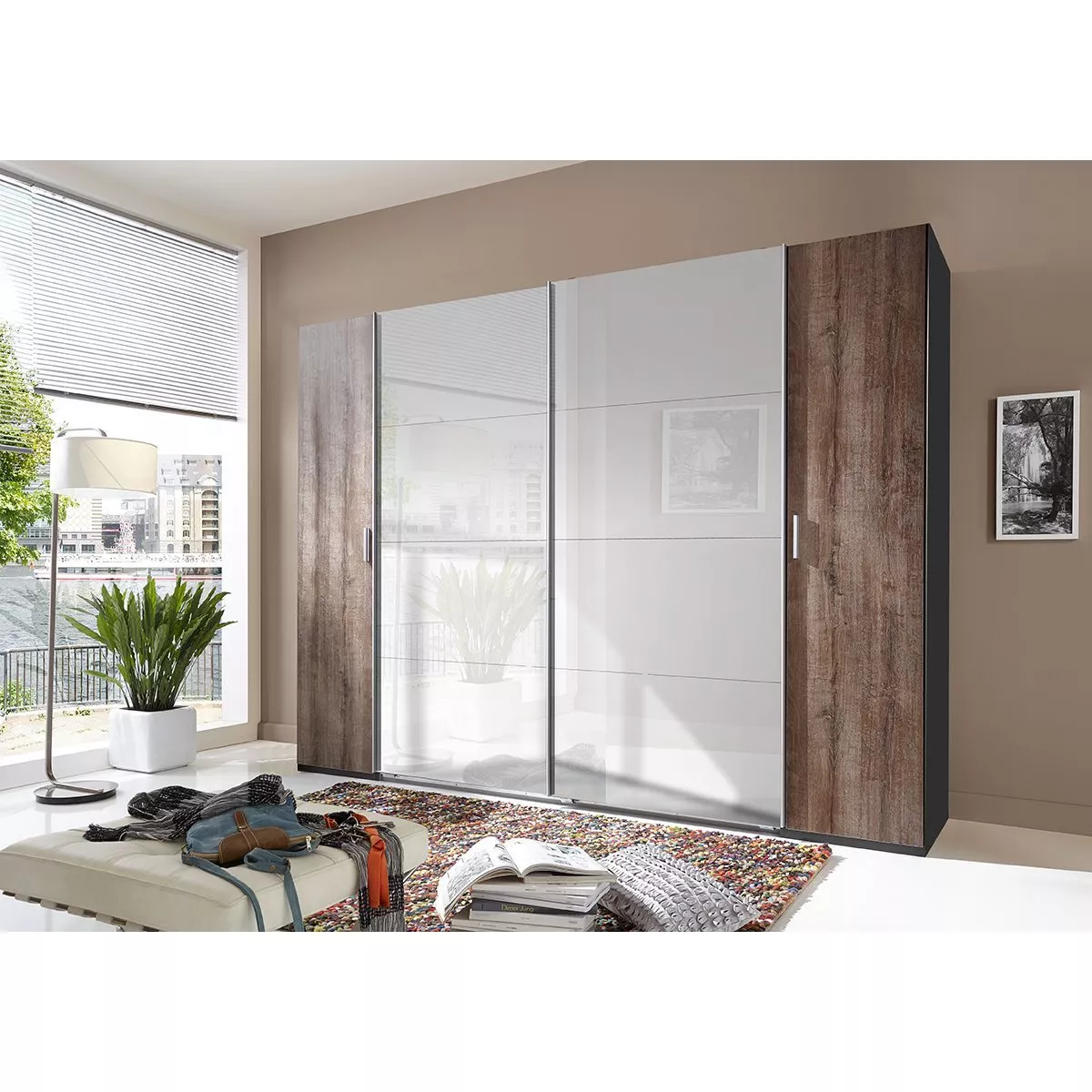 Wimex Lotto Dreh-/ Schwebetürenschrank, Breite 272 cm, mit Spiegel – Bild 6