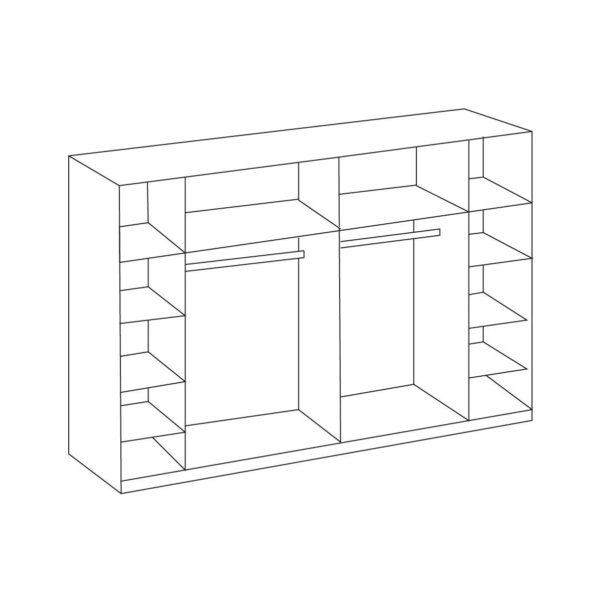 Wimex Lotto Dreh-/ Schwebetürenschrank, Breite 272 cm, mit Spiegel – Bild 9