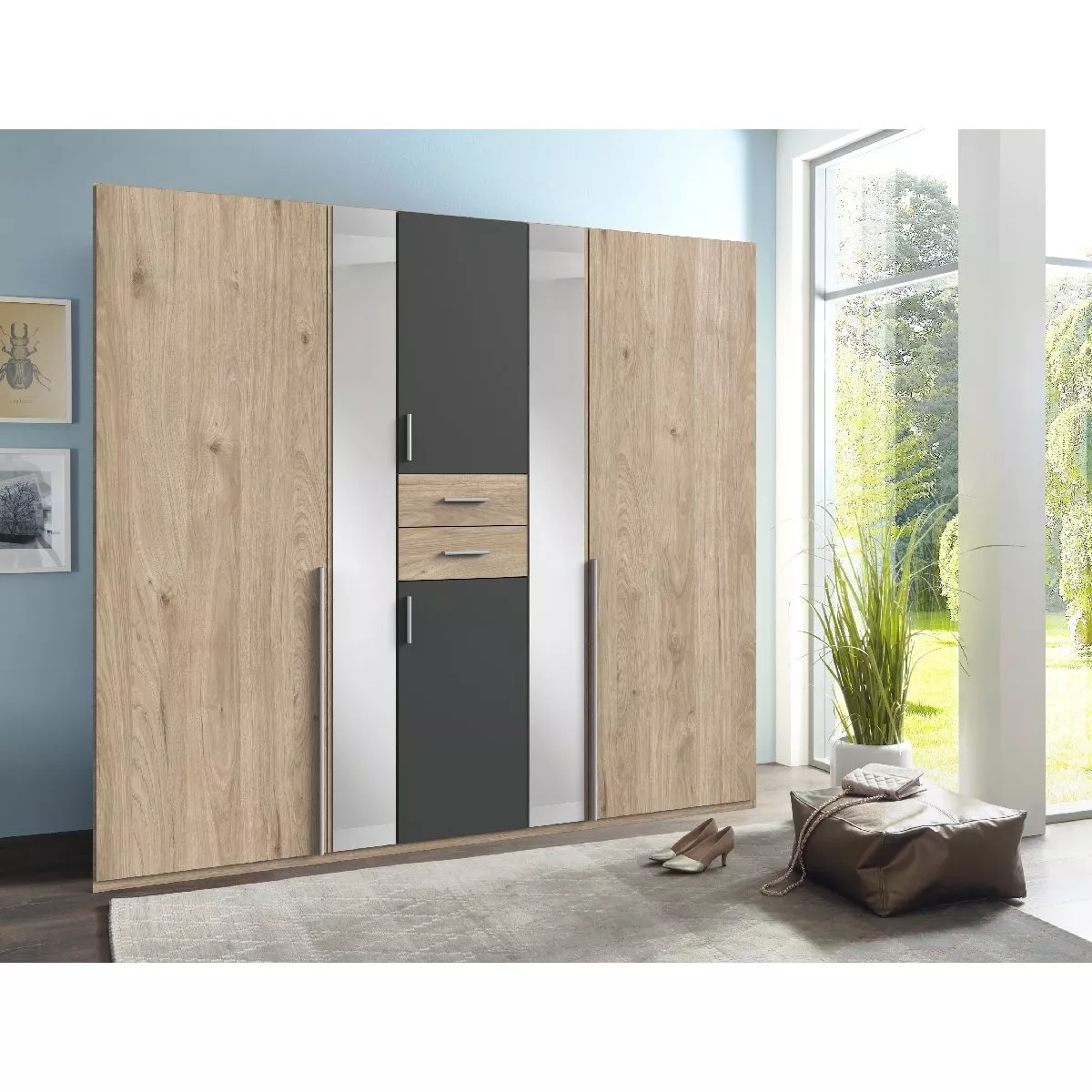 Wimex Vanea Drehtürenschrank, 6-trg. mit Schubkästen – Bild 9