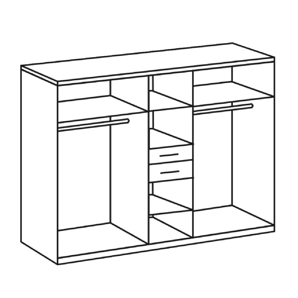 Wimex Vanea Drehtürenschrank, 6-trg. mit Schubkästen – Bild 3